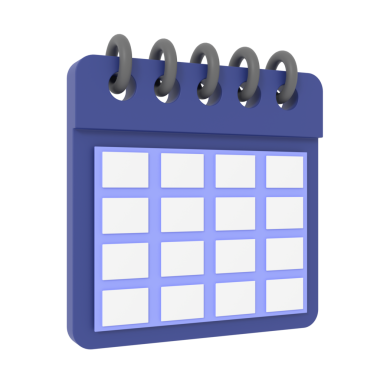 Üç boyutlu takvim tasarımı. 3B illüstrasyon.