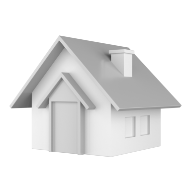 Üç boyutlu ev simgesi. 3B ev simgesi.