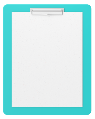 Not kağıdıyla birlikte pano. 3B illüstrasyon.