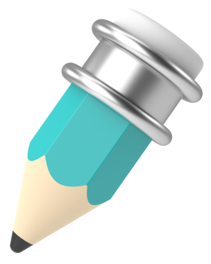 Üç boyutlu kalem. Üç boyutlu illüstrasyon. 3B görüntüleme.