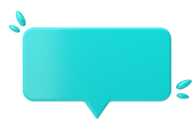 Konuşma balonu. Sohbet balonu. 3B illüstrasyon.