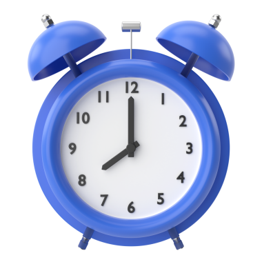 Çalar saat. 3B illüstrasyon.