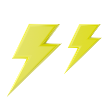 Gök gürültüsü Üç boyutlu hava durumu ikonu. Üç boyutlu iklim simgesi. 3B öge.