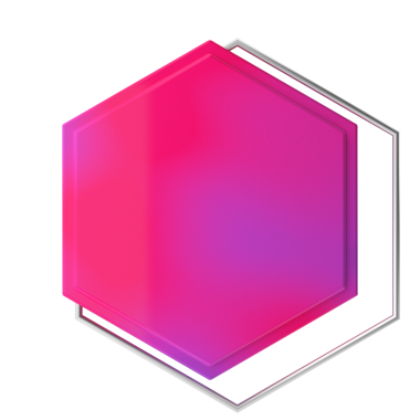 Altıgen şeklinde. 3B illüstrasyon.