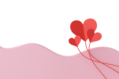 Sevgililer günü kartı. Kalp çerçevesi. 3B illüstrasyon.