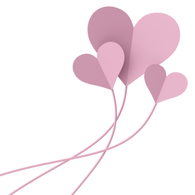 Kalp şeklinde. Sevgililer Günü süsü. 3B illüstrasyon.