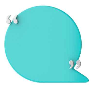 Çift tırnak içinde konuşma balonu. 3B illüstrasyon.