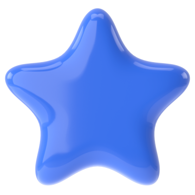 Üç boyutlu yıldız. 3B illüstrasyon.