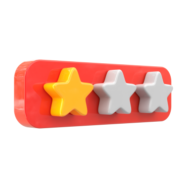 Gözden geçirme yıldızı. Yıldız derecesi. 3B öge.