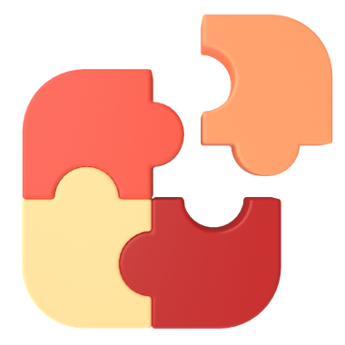 Üç boyutlu bulmaca. 3 Boyutlu simge.