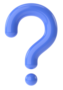 Soru işareti işareti. 3B illüstrasyon.