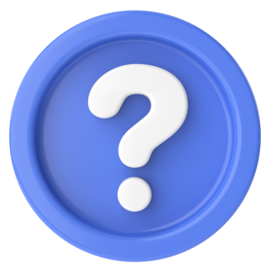 Soru işareti işareti. 3B illüstrasyon.