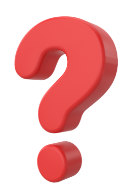 Soru işareti işareti. 3B illüstrasyon.