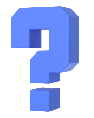 Soru işareti işareti. 3B soru işareti.