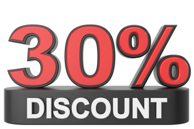 Yüzde 3D 30 indirim. % 30 indirim. % 30 indirimli.