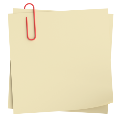 Raptiyeli not kağıdı. 3B illüstrasyon.