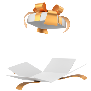 Hediye Kutusu açıldı. 3B hediye kutusu.