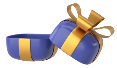 Hediye Kutusu açıldı. Üç boyutlu hediye kutusu. Hediye kutusunu aç.