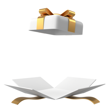 Hediye Kutusu açıldı. 3B hediye kutusu.