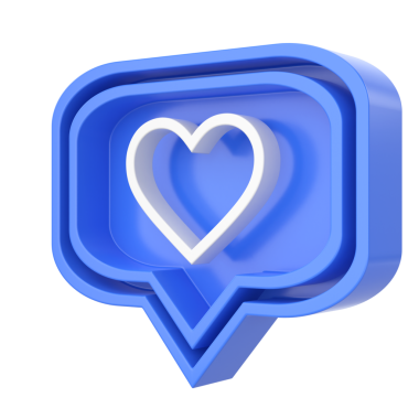 İkon gibi. Aşk ikonu. 3B illüstrasyon.