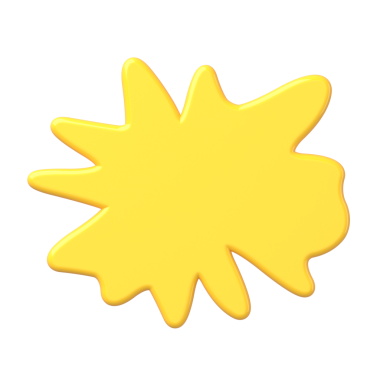 Üç boyutlu kütle şeklinde. Üç boyutlu tekstil. Sarı leke.