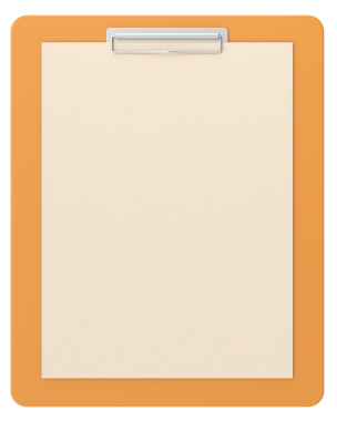 Not kağıdıyla birlikte pano. 3B illüstrasyon.