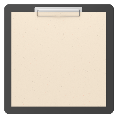 Not kağıdıyla birlikte pano. 3B illüstrasyon.