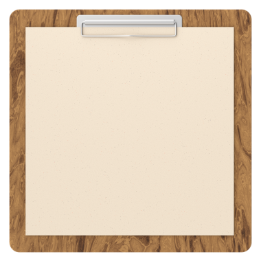 Not kağıdıyla birlikte pano. 3B illüstrasyon.