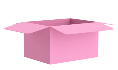 Kutuyu aç. 3B illüstrasyon.