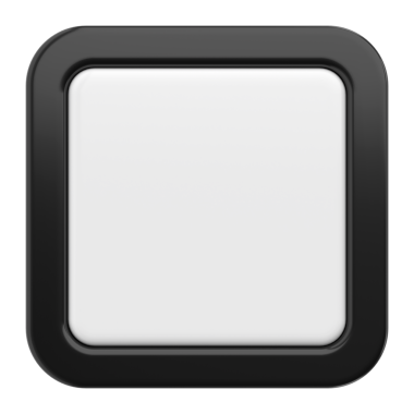 Üç boyutlu düğme. Boş tuş. 3B illüstrasyon.