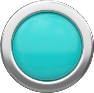 Üç boyutlu düğme. Üç boyutlu düğme. 3B illüstrasyon.