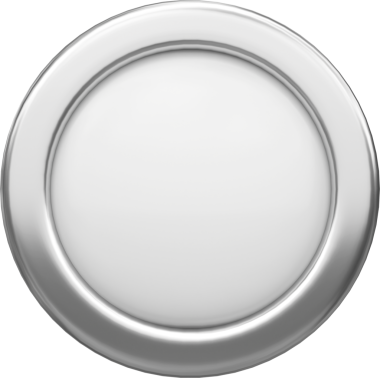 Üç boyutlu düğme. Üç boyutlu düğme. 3B illüstrasyon.