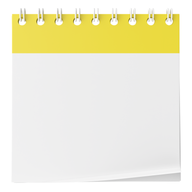 Boş takvim. Üç boyutlu takvim. 3B illüstrasyon.