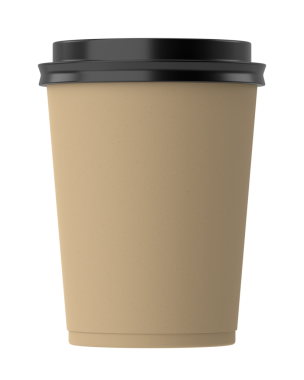 Üç boyutlu kahve fincanı. 3B illüstrasyon.