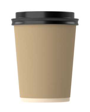 Üç boyutlu kahve fincanı. 3B illüstrasyon.