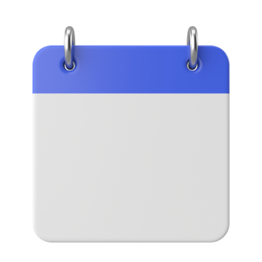 Boş takvim. 3B takvim.