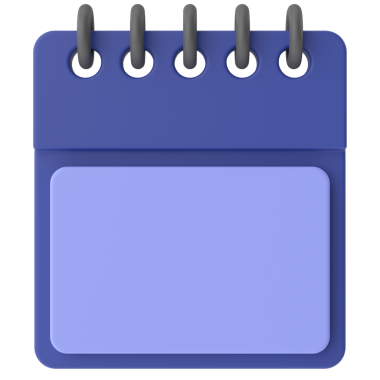 Boş takvim. 3B takvim.