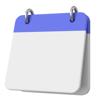 Boş takvim. 3B takvim.