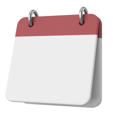 Boş takvim. 3B takvim.