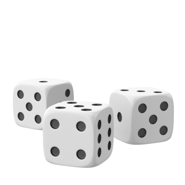 Üç boyutlu zar. 3B öge.