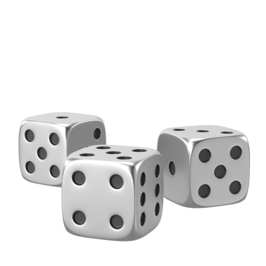 Üç boyutlu zar. 3B öge.