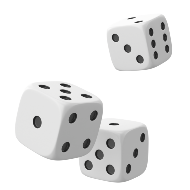 Üç boyutlu zar. 3B öge.