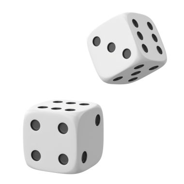 Üç boyutlu zar. 3B öge.