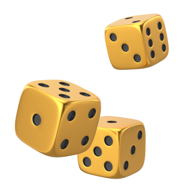 Üç boyutlu zar. 3B öge.