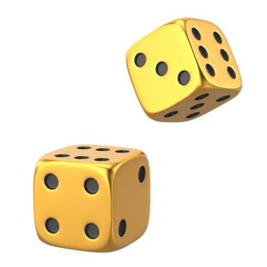 Üç boyutlu zar. 3B öge.