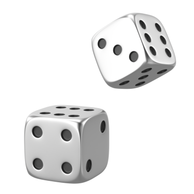 Üç boyutlu zar. 3B öge.