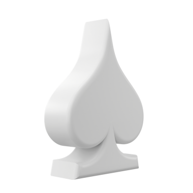 Maça. 3B kart simgesi.