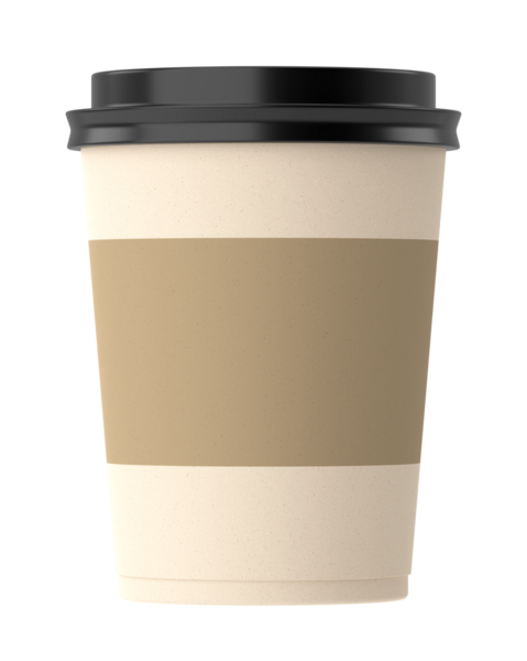 Üç boyutlu kahve fincanı. 3B illüstrasyon.