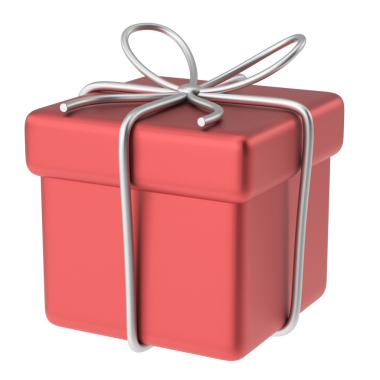 Üç boyutlu hediye kutusu. 3B illüstrasyon.