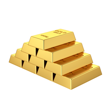 Altın külçeleri. Altın külçesi. Altın külçesi. 3B öge.